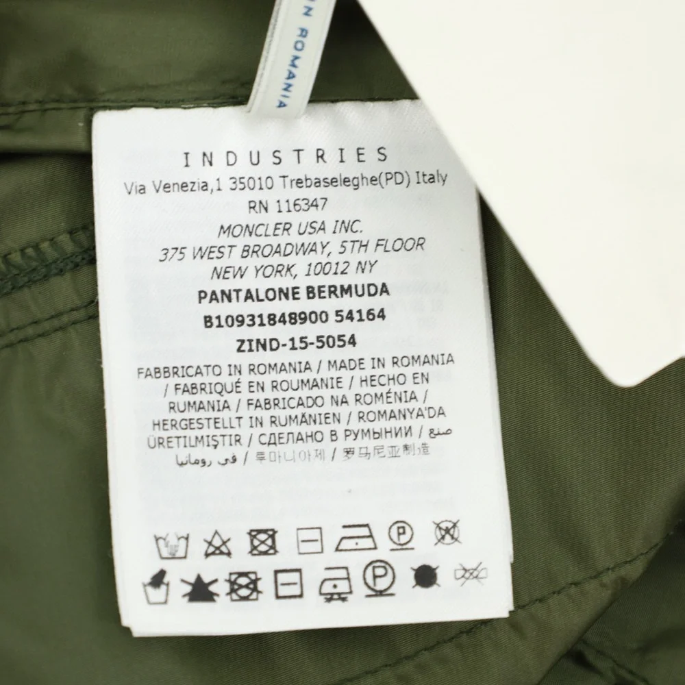 Moncler Nylon Shorts Pantalone Bermuda Adjustable Bungee Drawcord Size 38 XXS